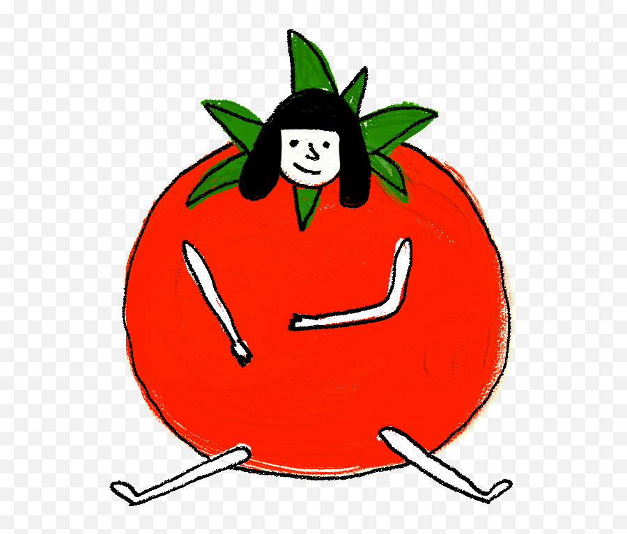 Tomatoe Girl Funny Lol Sticker - Ps Palembang Emoji,Emoji Costume Party