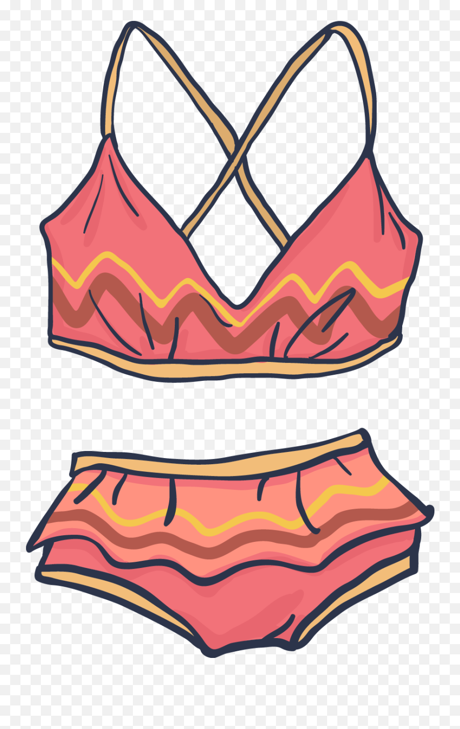 Swimsuit Bikini Clip Art - Clipart Bikini Emoji,Girls Emoji Bathing Suit