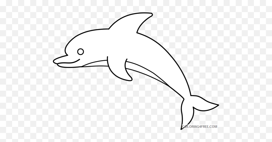 Dolphin Outline Coloring Pages Dolphin Free Printable - Outline Dolphin Clipart Emoji,Dolphin Emoji