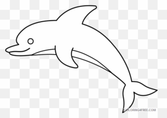 Dolphin Outline Coloring Pages Dolphin Free Printable - Outline Dolphin Clipart Emoji,Dolphin Emoji