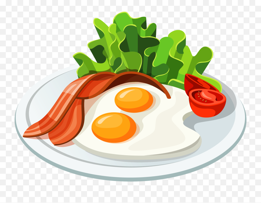 Library Of Bacon And Eggs Border Image - Transparent Food Vector Png Emoji,Emoticon Eating Bacon Pic
