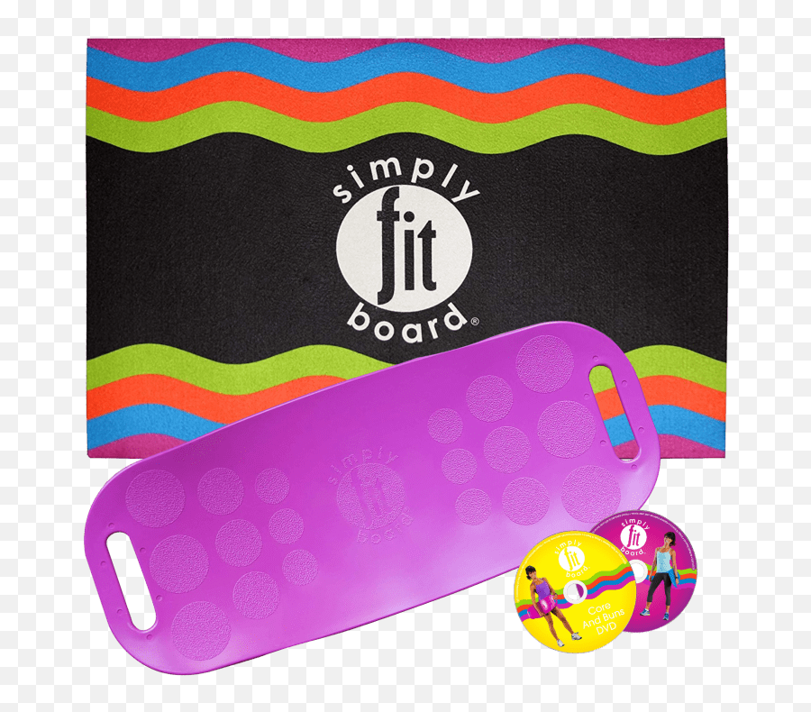 Asotv 5 - Piece Simply Fit Workout Balance Board With A Twist Simply Fit Mat Emoji,100 Emoji Tiled