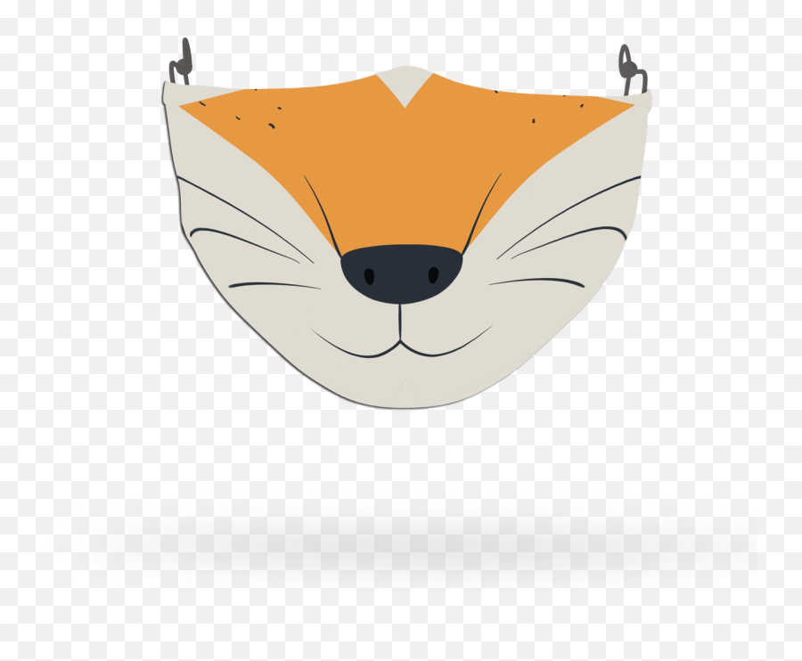 Kids Fox 2 Face Covering Print - Felinae Emoji,Fox Face Emoji