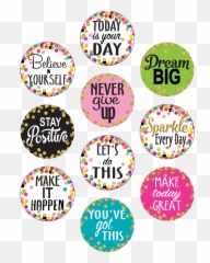Inspirational Classroom Posters - Confetti Positive Sayings Accents Emoji,Sayings For Bottled Up Emotions