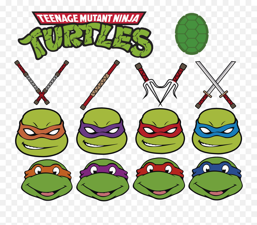 Ninja Turles Svg Ninja Turles Clip Art - Tmnt Revenge Logo Emoji,Ninja Turtle Emoji Download