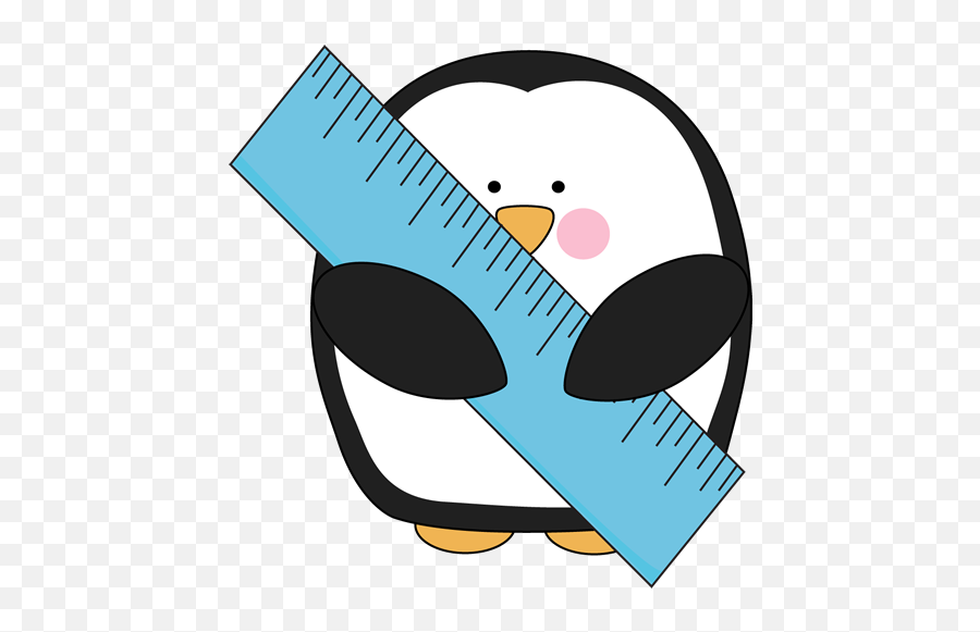 Penguin Holding A Ruler Clip Art - Ruler Clipart Emoji,Penguin Emoji Text