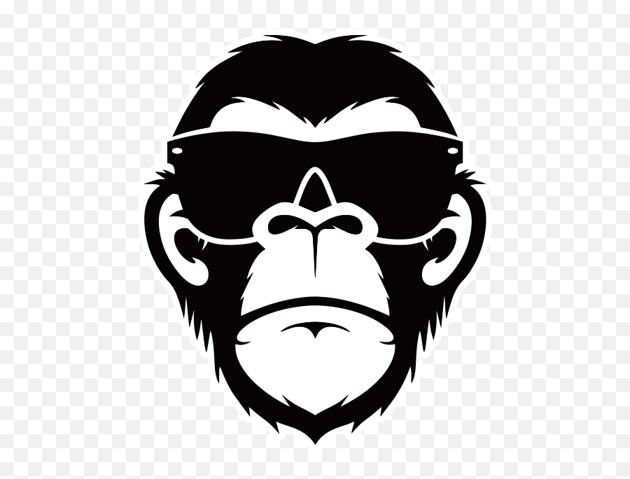 Download Open Monkey Emoji Black And White Png Png Image - Black And White Ape Logo,Ape Emoji