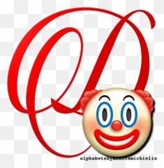 Monica Michielin Alphabets Clown Emoticon Emoji Alphabet Png - Alfabeto Rosas Vermelho Png,Cloun Emojis