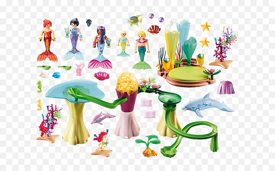 Mermaid Cove Illuminated Dome - Playmobil Dancing Bear Toys Playmobil Mermaid Emoji,Cartoon Emotion Personified