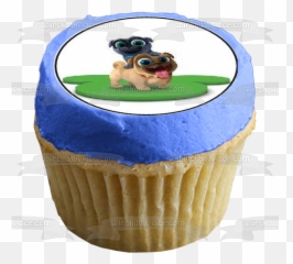 Disney Puppy Dog Pals Logo Bingo Rolly Edible Cupcake Topper Images Abpid22155 - Birthday Cakes Brawl Stars Cake Emoji,Pug Emoticons For Facebook