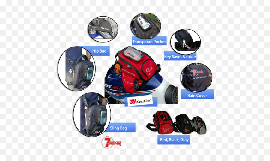 Terjual 7gear Tankbag Tail Bag Travel Bag Sidebag - Knee Pad Emoji,Sholders Emoticon