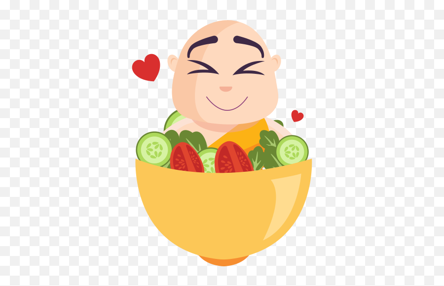 Salad Stickers - Free Food And Restaurant Stickers Happy Emoji,Manholding Drink Emoticon