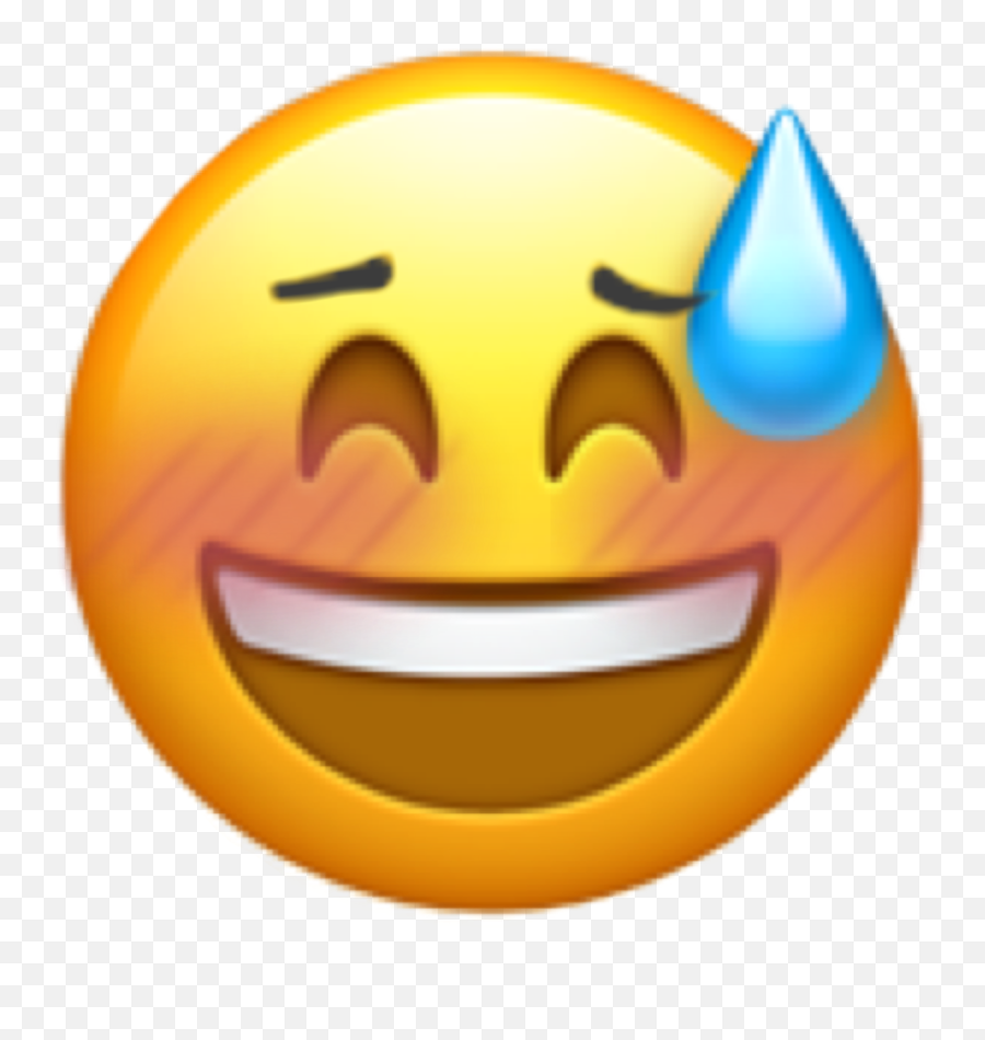 The Most Edited Hahah Picsart - Emoticon Risa Nerviosa Png Emoji,Lauhgin Sweat Emojis