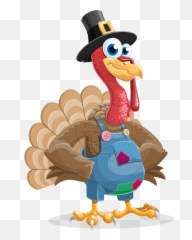 Thanksgiving Turkey Cartoon Vector - Transparent Transparent Tumblr Thanksgiving Turkey Emoji,Emotions Turkeys Feel