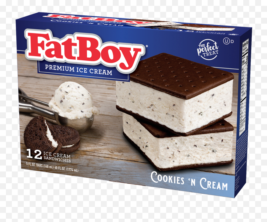 Fatboy Ice Cream Sandwich - Cookies Nu0027 Cream 12 Ct Emoji,Walmart Chocolate Ice Cream Emoji