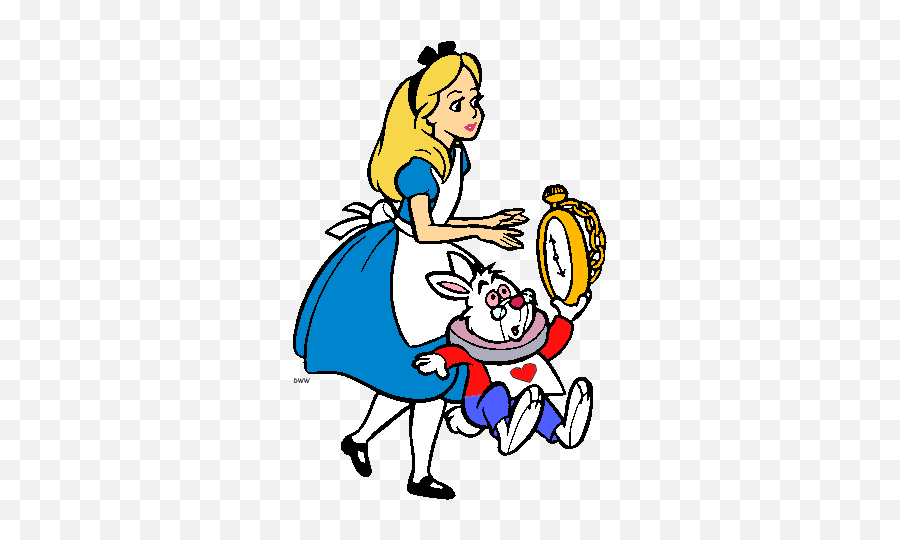 In Wonderland Clip Art Clipart 2 - Alice In Wonderland And White Rabbit Emoji,Alice In Wonderland Emojis
