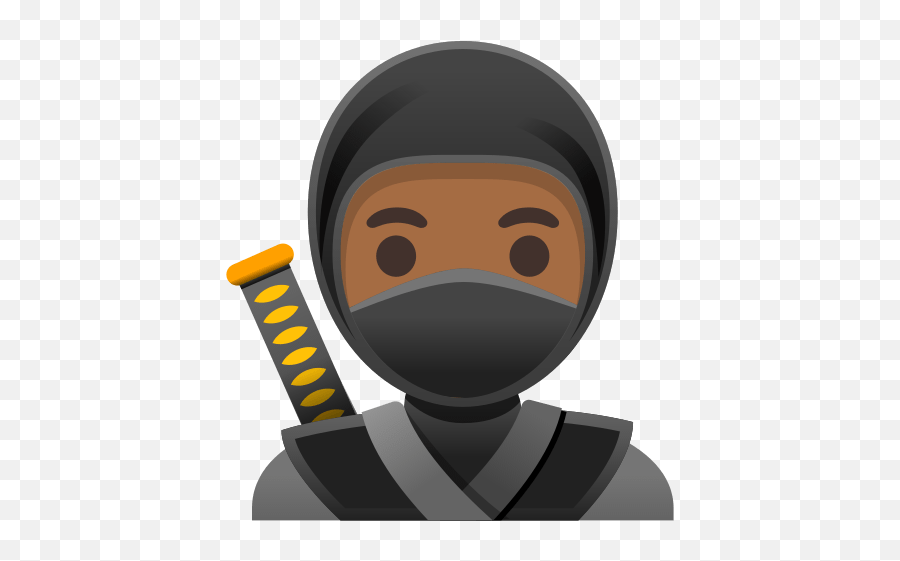 Ninja En Tono De Piel Oscuro Medio - Coco Ichibanya Emoji,Emoji Dandoae Beso