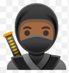 Ninja En Tono De Piel Oscuro Medio - Coco Ichibanya Emoji,Emoji Dandoae Beso