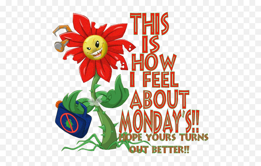 Top Monday Feeling Stickers For Android - Cartoon Gif Emoji,Happy Monday Animated Emoticons Flower