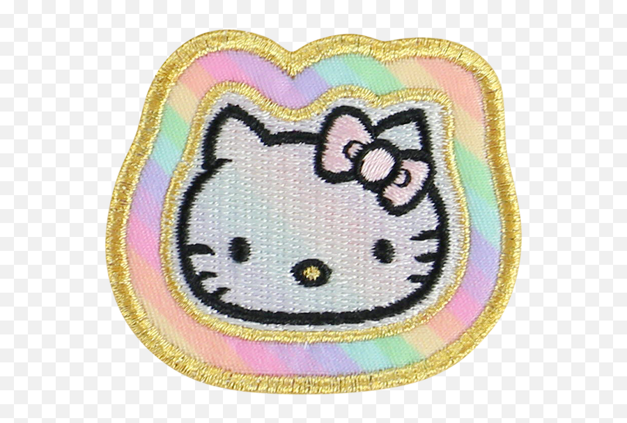Hello Kitty Patch Embroidered Sticker Patch - Stoney Clover Emoji,Cat Emoticon :d