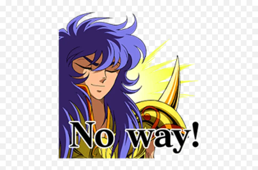 Saint Seiya - Gold Saints Stickers For Whatsapp Emoji,Emoji Crazy Hair Cartoon Images