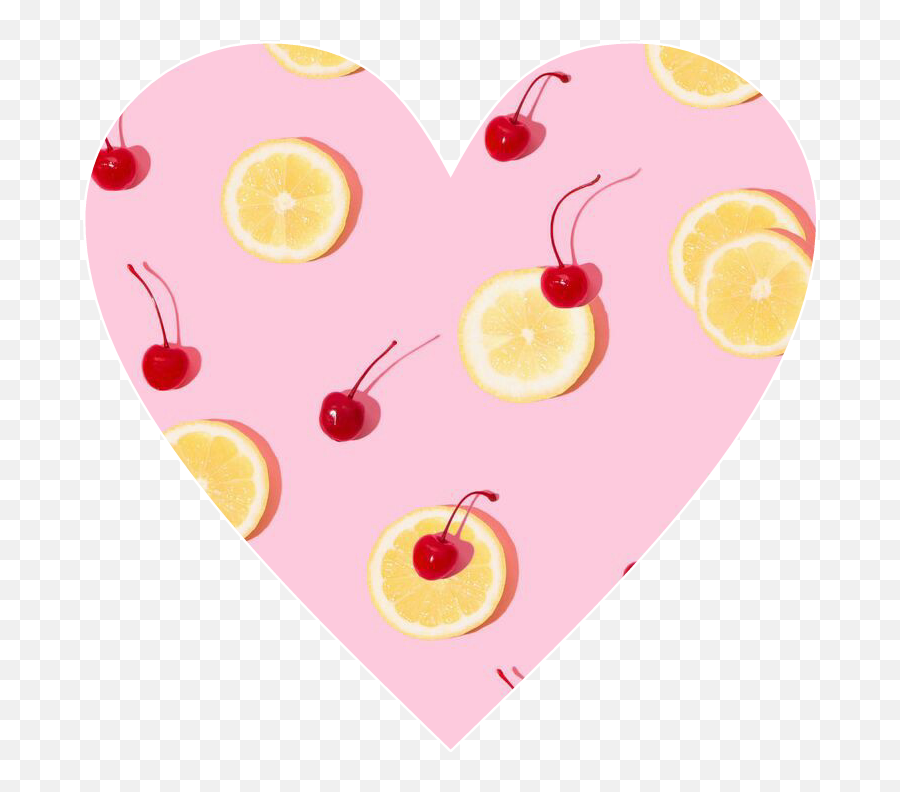 Heart Love Cute Awesome Fun Fruit Lemons Cherries - Wine Cocktail Emoji,Fruit Emojis On Snapchat
