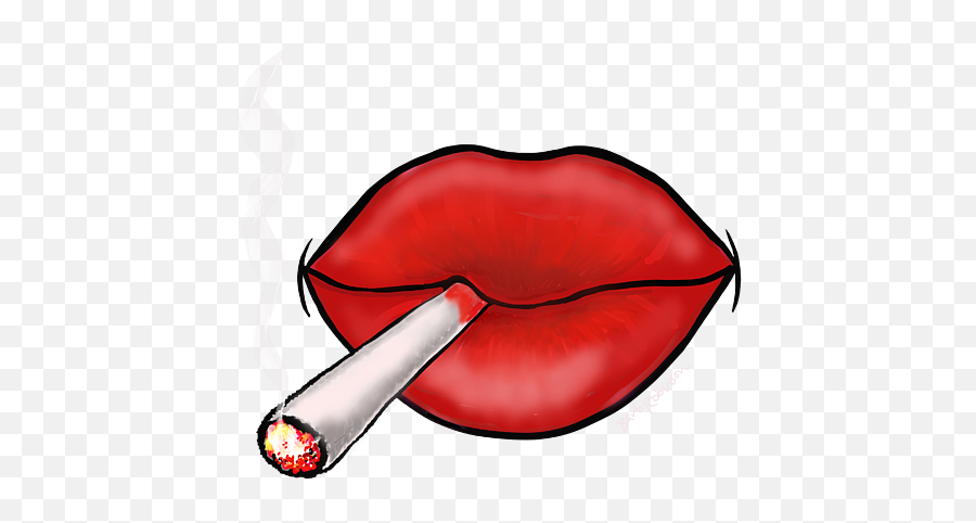 Smoking Hot Red Lips Face Mask Coffee Mug Emoji,Smoking Face Emoji