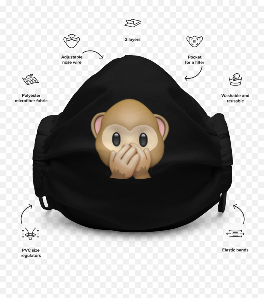 Covid19 Emoji Face Mask - Coronavirus Death Metal Logo,Monkey Emoji
