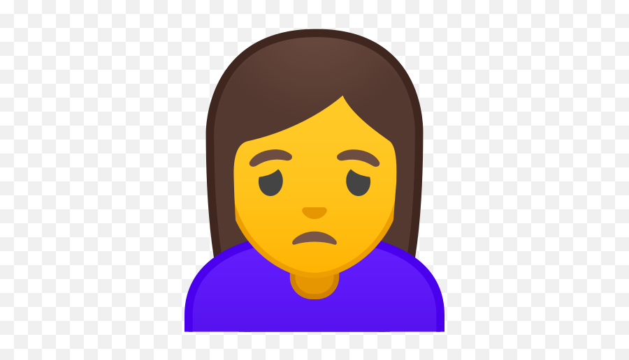 Woman Frowning Emoji Meaning With - Person Pouting Emoji,Scrunchy Face Emoji
