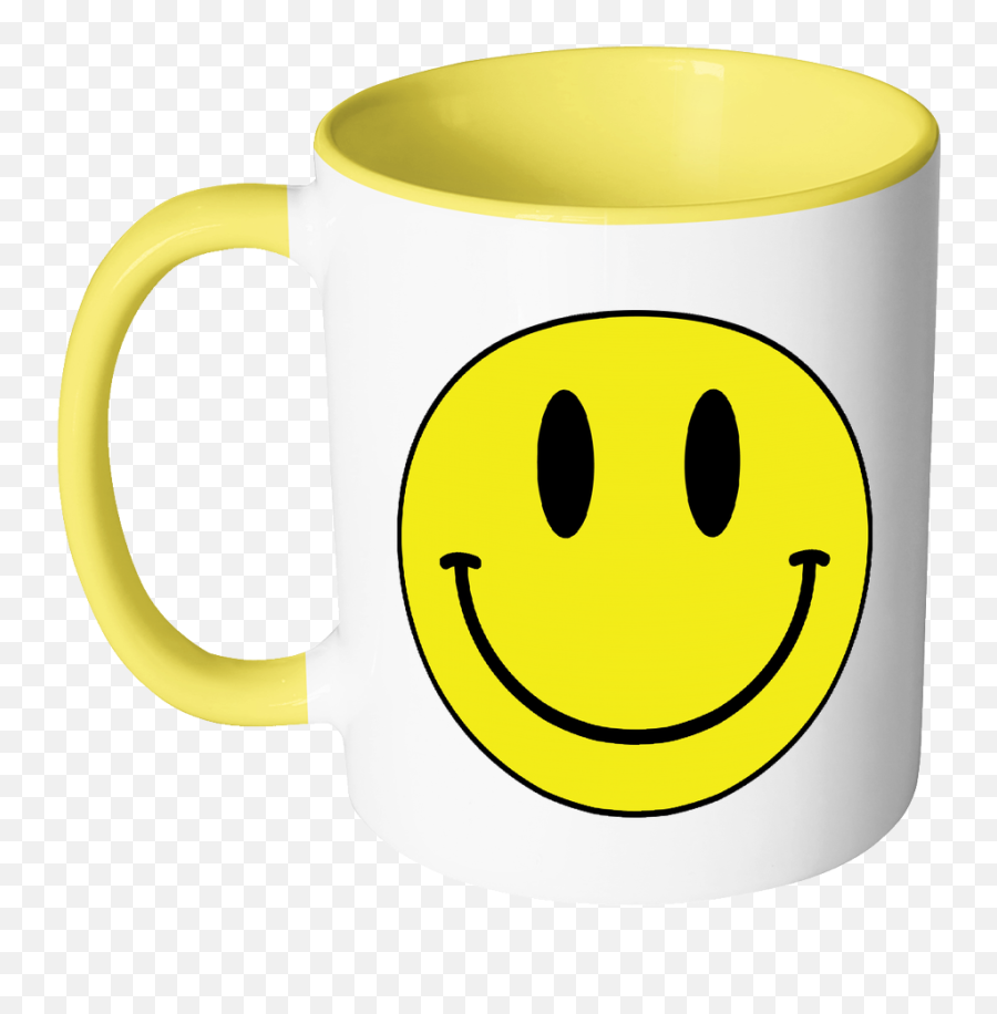 Smiley Face Color Accent Coffee Mug - Mug Emoji,Coffee Emoticon For Facebook