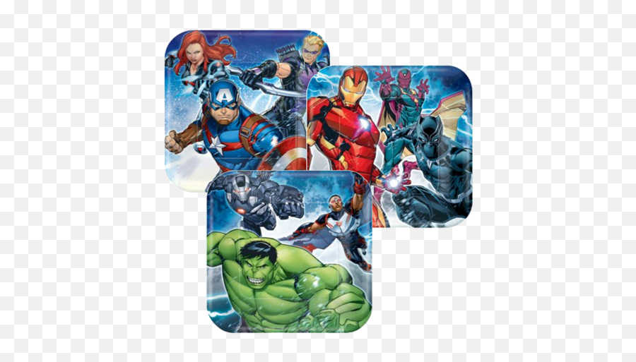 The Avengers Party Lunch Plates - Plate Emoji,Captain America Emoji