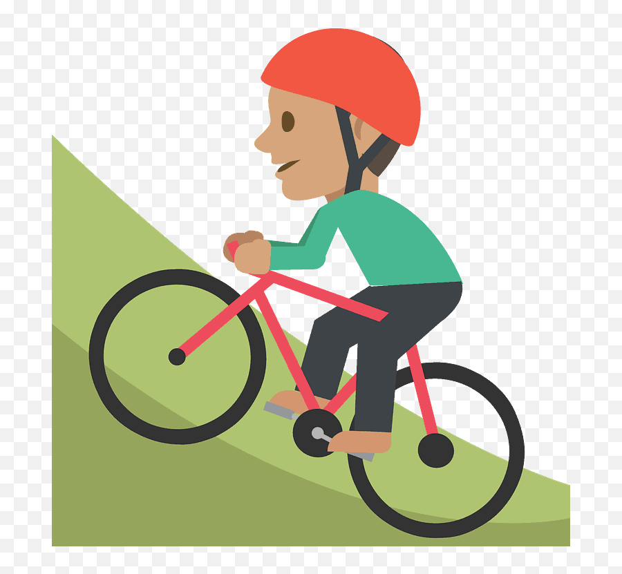 Person Mountain Biking Emoji Clipart - Mountain Biking Clipart,Mountain Bike Emoji