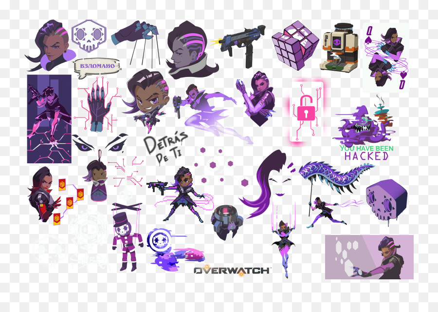 Sombra Png - Overwatch Graffiti Emoji,Overwatch Mercy Themed Emoticons
