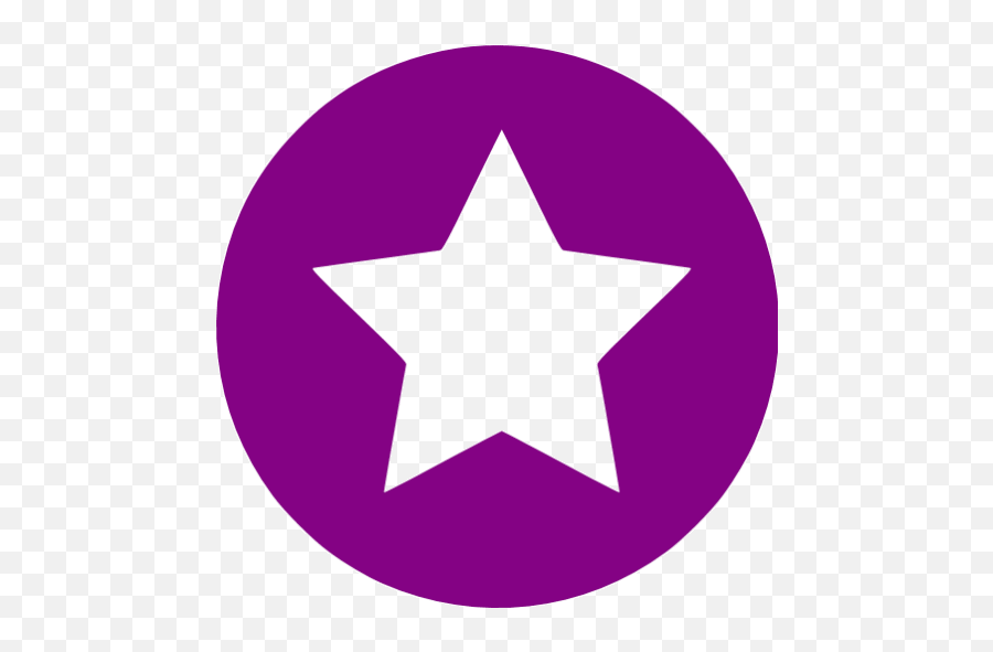 Purple Star 6 Icon - Transparent Star Icon Purple Emoji,Star Circle Emoticon