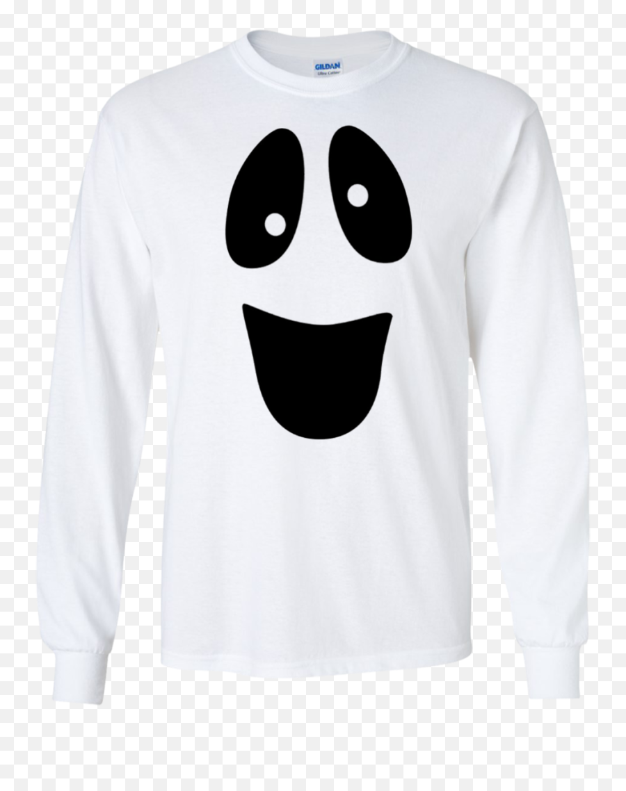 Ghost Face Funny Shirt Halloween T - Long Sleeve Emoji,Ghost Emoticon Tee