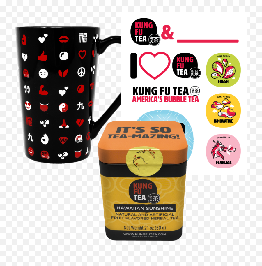 Merchandise Kung Fu Tea Emoji,Boba Emoji