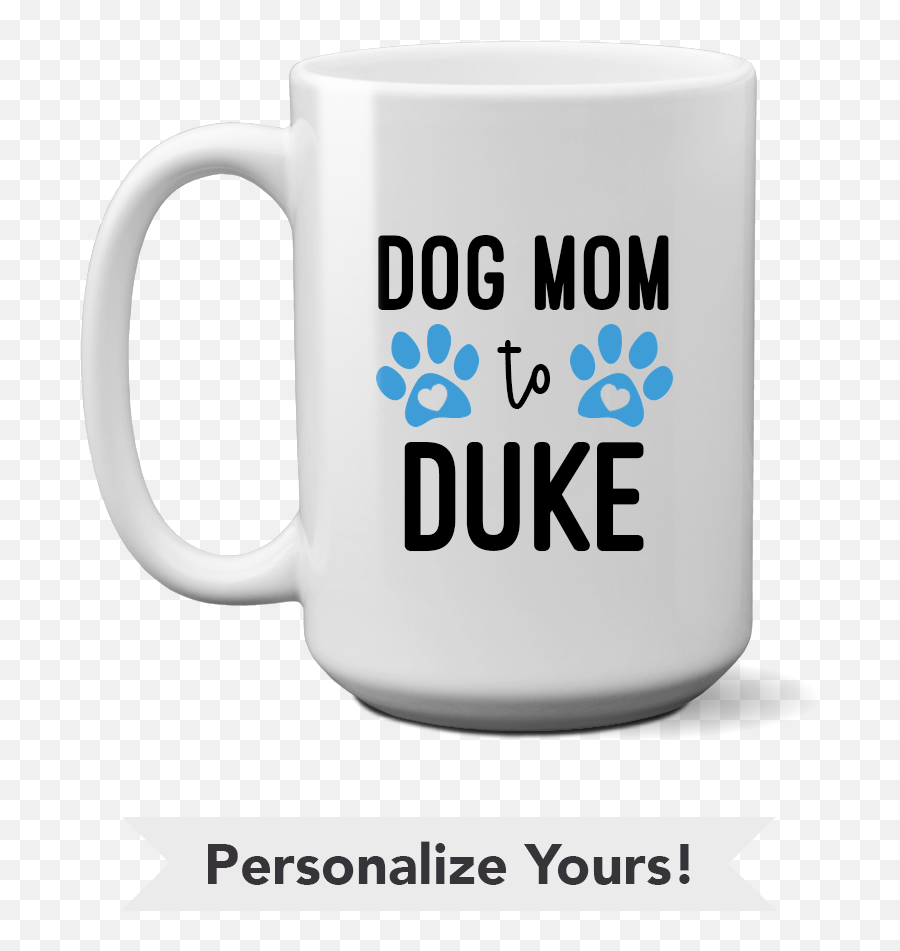 Dog Mom Personalized 15 Oz Mug - Mug Emoji,Dogs Emojis