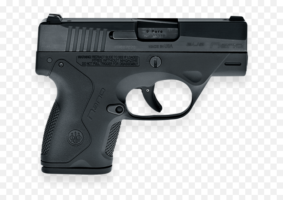 Download Bu9 Nano Pistol Mm Black Facing Right - Pistol Emoji,Gun Emoji No Background