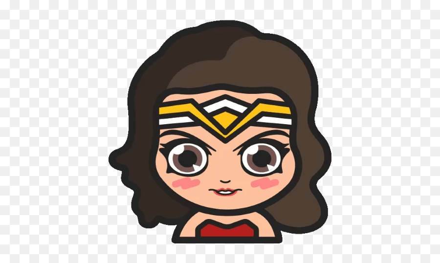 Dc Chibi Wonder Woman Sticker - Fictional Character Emoji,Emoticons Superhero Wonder Women