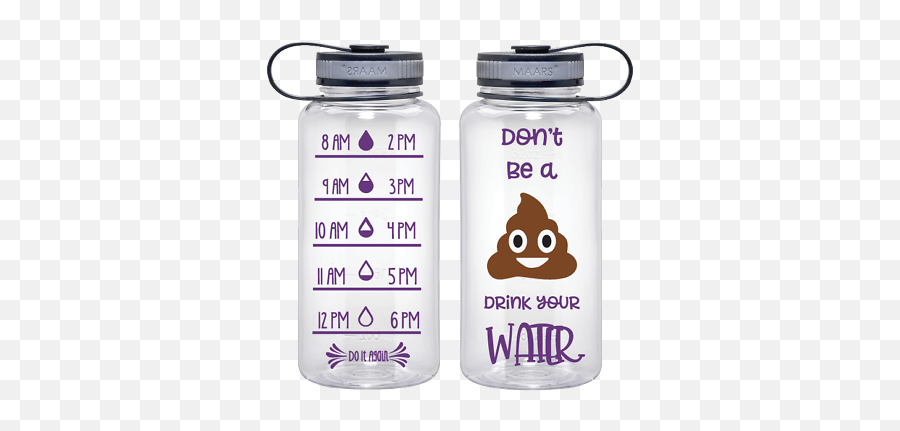 Water Tracker U2013 Donu0027t Be A Poop Drink Your Water Water Bottle 34 Oz Ebay - Water Tracker Water Bottle Emoji,Water Bottle Emoji