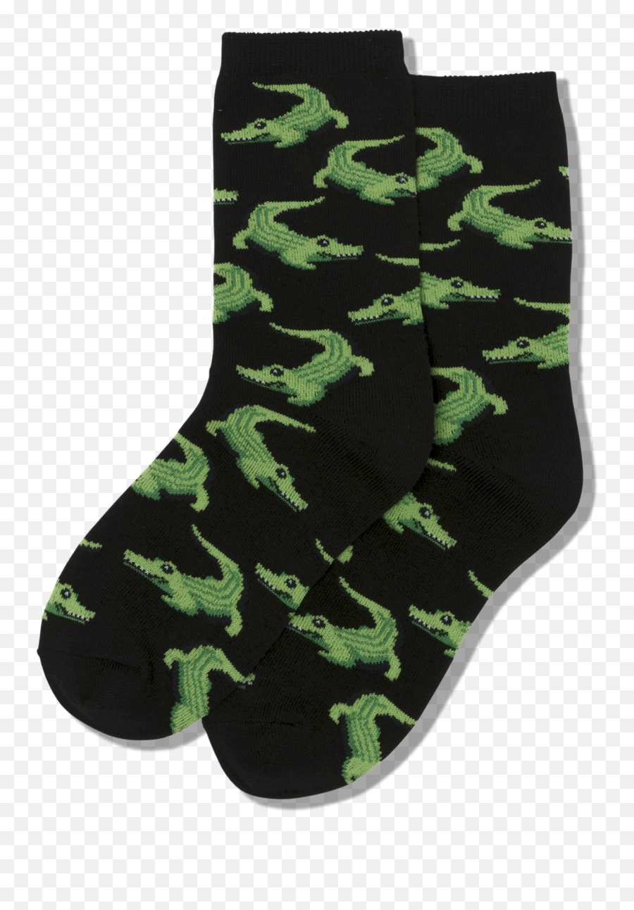 Kidu0027s Alligators Crew Socks - Black Sm Unisex Emoji,Alligator Emoji