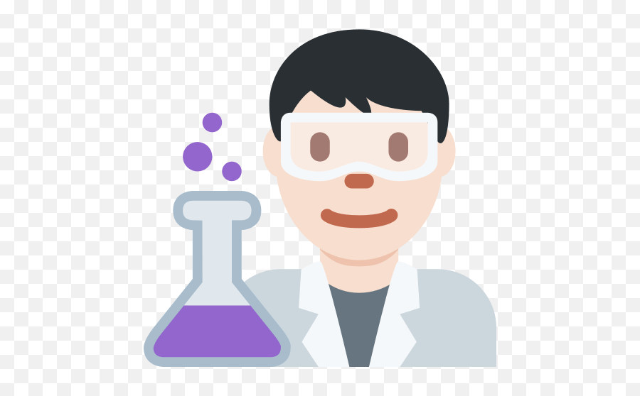 Man Scientist Emoji With Light Skin - Research Emoji,Emojis Animados Png