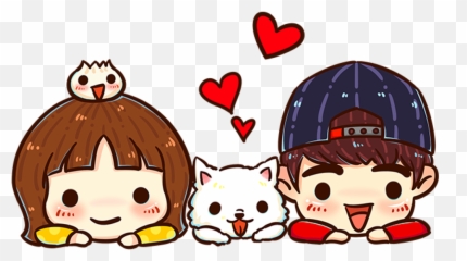 Download Emoji Sticker - Cartoon Sweet Cute Couple,Couple Emoji Png