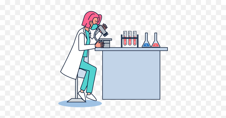 Woman Scientist Icon - Download In Colored Outline Style Emoji,Scientsit Emoji