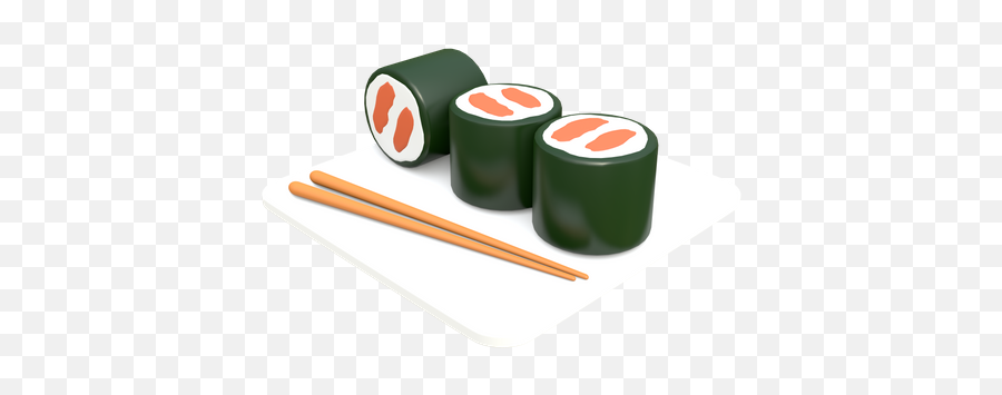 Premium Sushi With Chopstick 3d Illustration Download In Emoji,Japanese Kebab Emoji