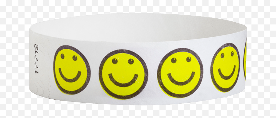 Smiley Face Tyvek Wristbands - Smiley Face Tyvek Wristbands Emoji,Happy Face Emoticon