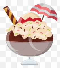 Transparent Ice Cream Sundae - Ice Cream Sundae Vector Art Emoji,Sundae Emoji
