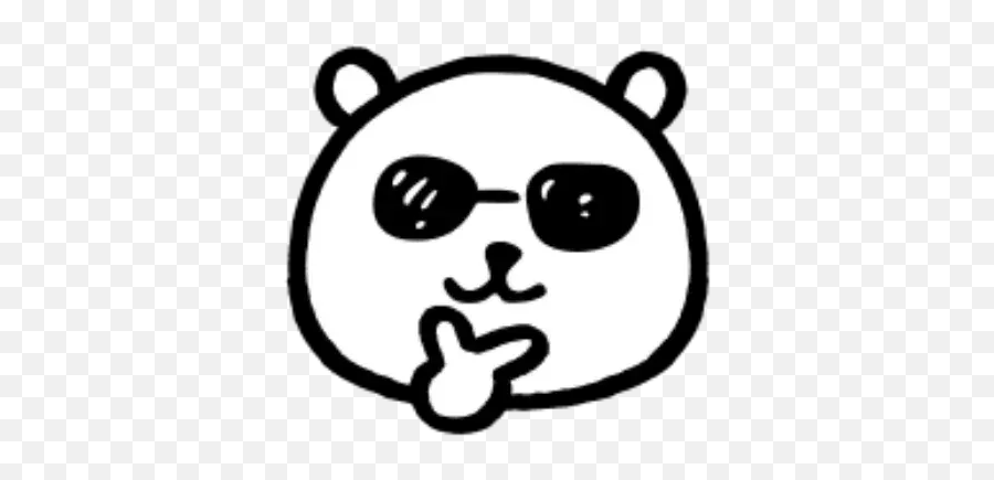 W Bear Emoji Whatsapp Stickers - Stickers Cloud Dot,Black Bear Emoji