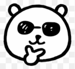 W Bear Emoji Whatsapp Stickers - Stickers Cloud Dot,Black Bear Emoji