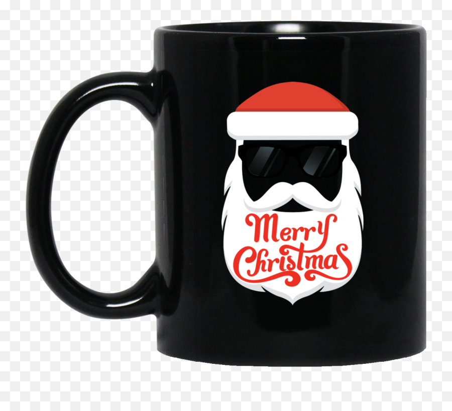 Download Merry Christmas Santa Blowing Heart Emoji Mug - Christmas Mug Transparent Png,Santa Emoji